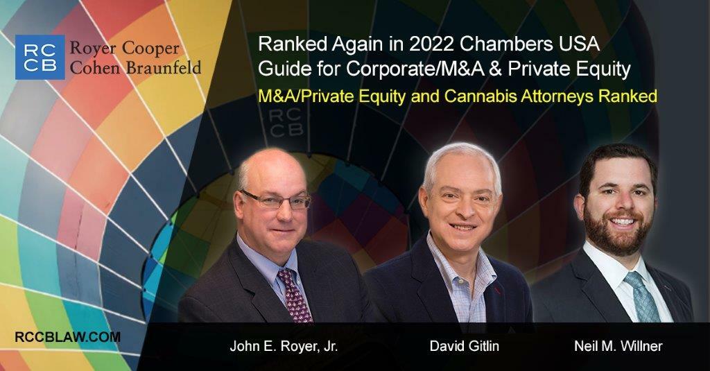 Royer Cooper Cohen Braunfeld (RCCB) Ranked Again In 2022 Chambers USA ...